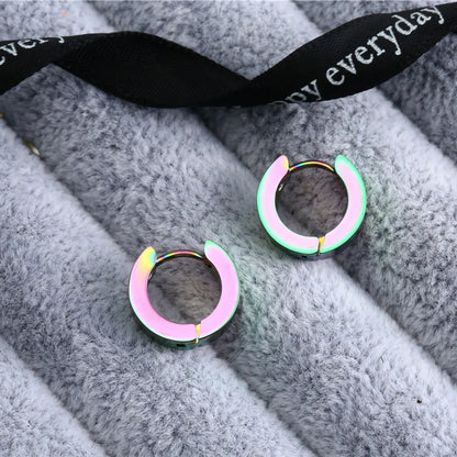 1 Piece Fashion Geometric Titanium Steel Plating Earrings