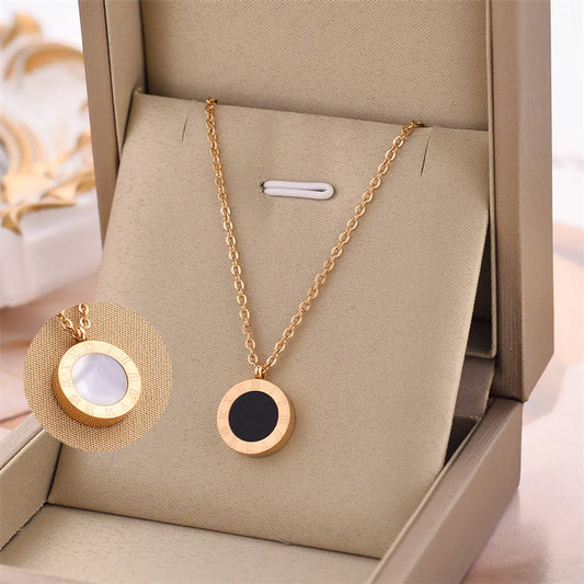 Fashion Geometric Titanium Steel Plating Necklace