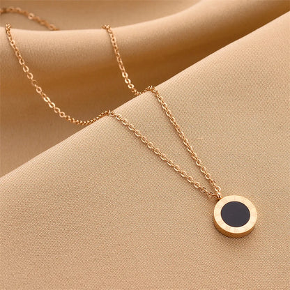 Fashion Geometric Titanium Steel Plating Necklace