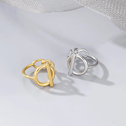 Fashion Geometric Titanium Steel Plating Women's Rings