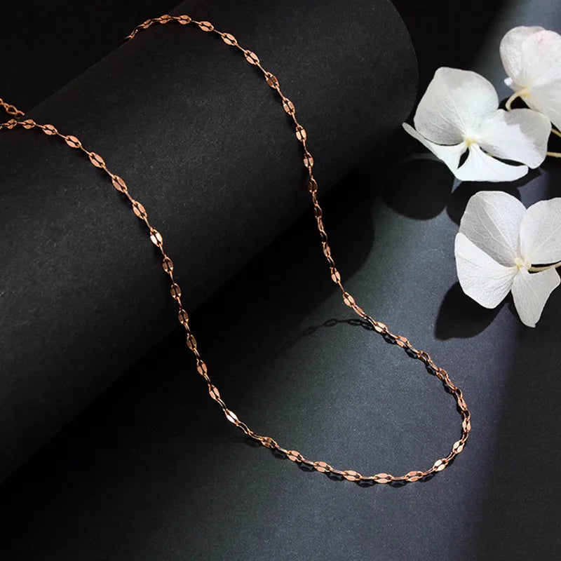 Fashion Geometric Titanium Steel Plating Zircon Necklace