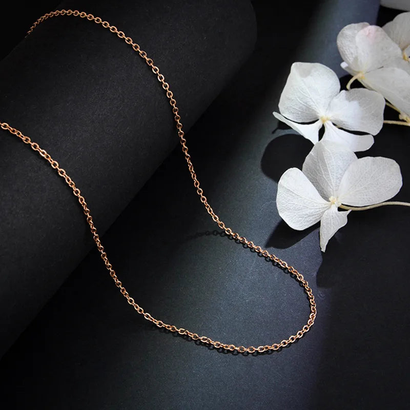 Fashion Geometric Titanium Steel Plating Zircon Necklace