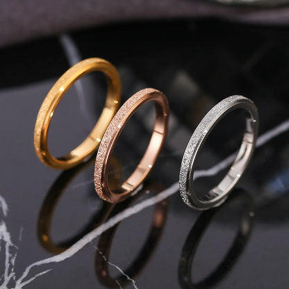 Fashion Geometric Titanium Steel Rings 1 Piece