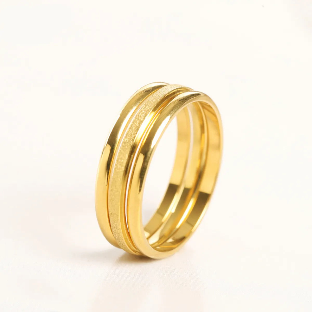 Fashion Geometric Titanium Steel Rings 1 Set