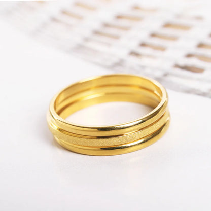 Fashion Geometric Titanium Steel Rings 1 Set