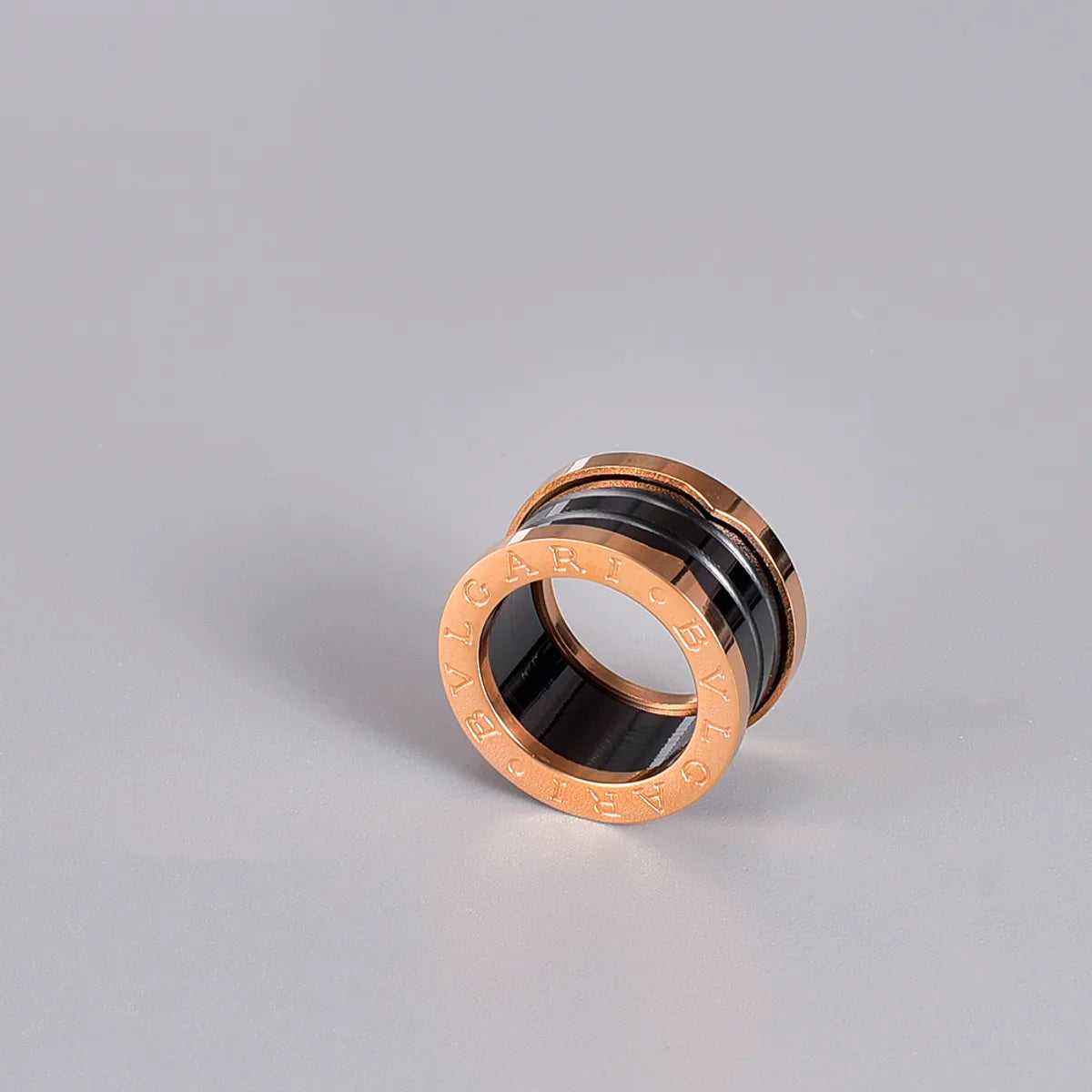 Fashion Geometric Titanium Steel Rings Plating Ceramics Stainless Steel Rings