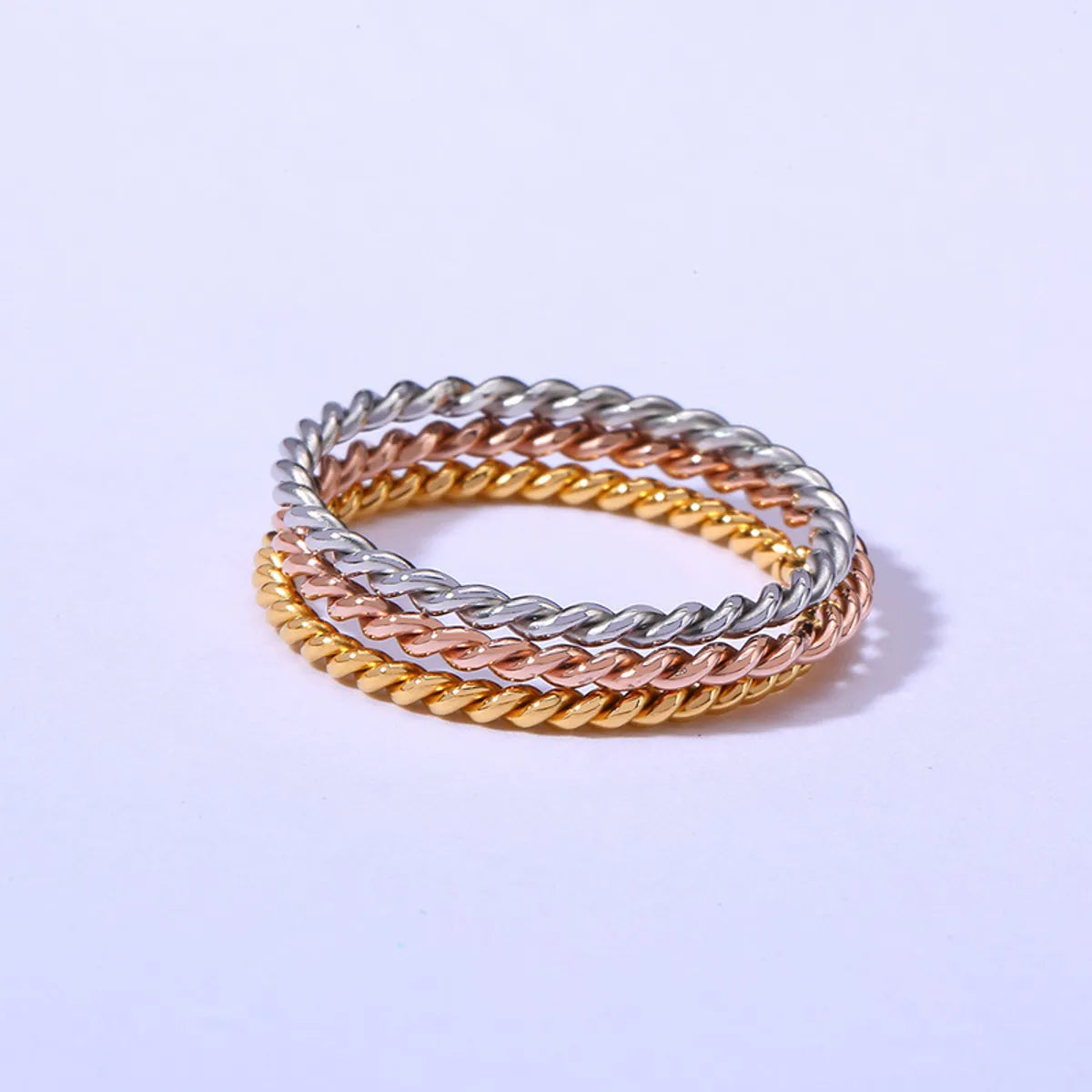 Fashion Geometric Titanium Steel Rings Plating Stainless Steel Rings