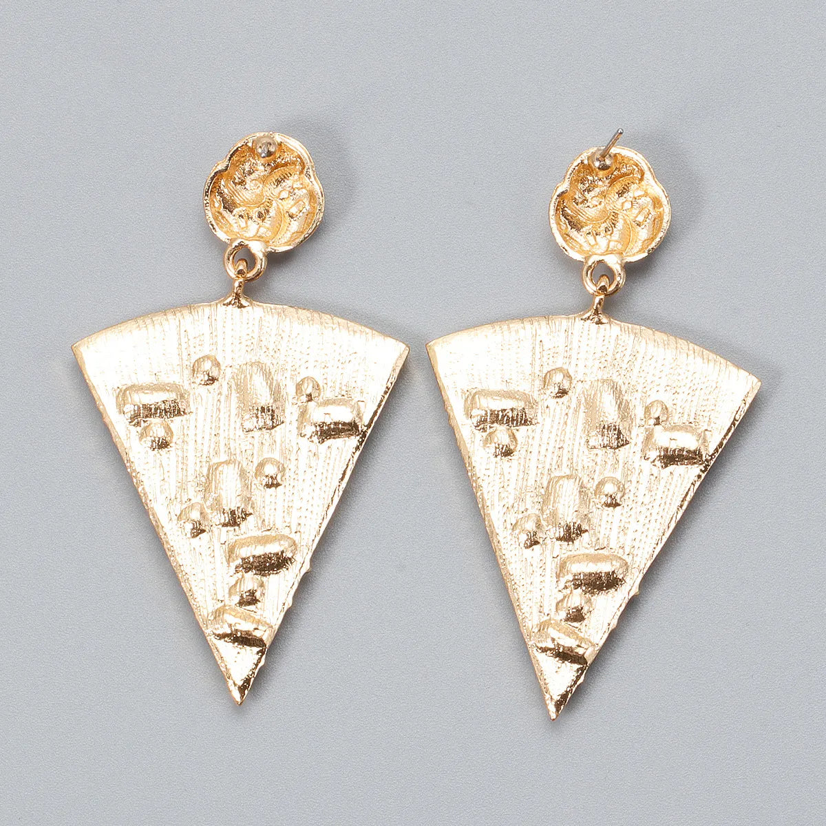 Fashion Geometric Triangle Pizza Earrings