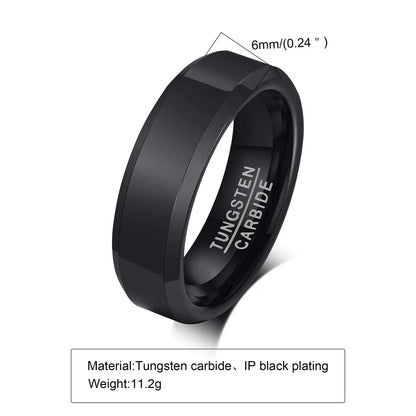 Fashion Geometric Tungsten Steel Men'S Rings