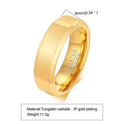 Fashion Geometric Tungsten Steel Men'S Rings