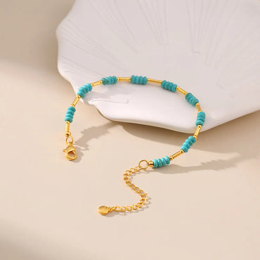 Fashion Geometric Turquoise Copper Plating Bracelets