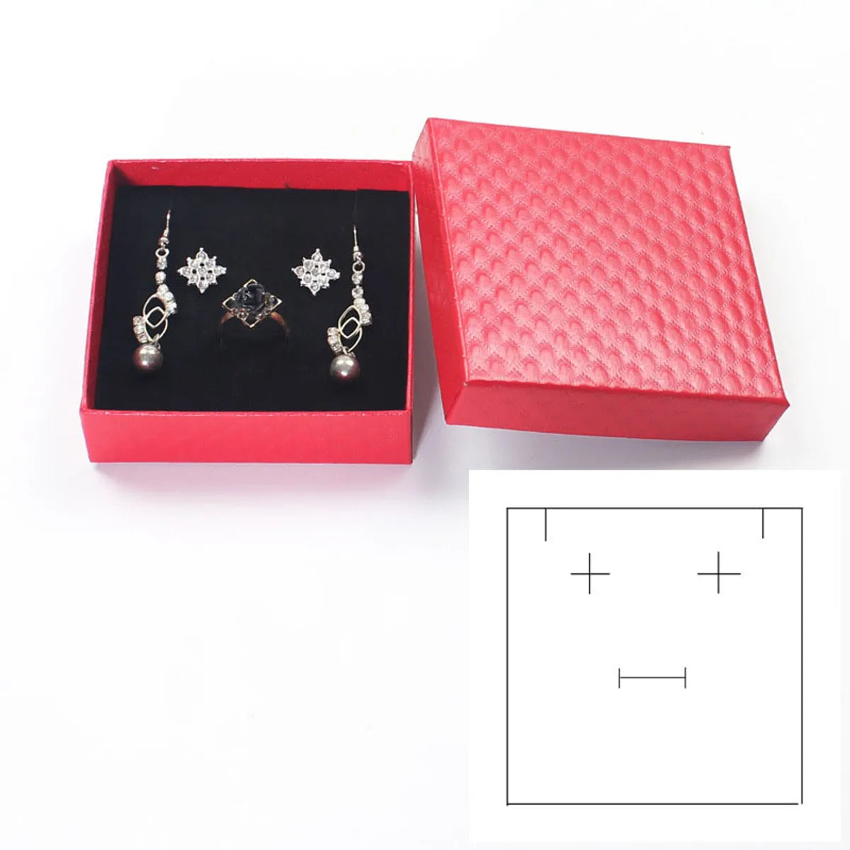 Fashion Gift Ring Earrings Display Jewelry Accessories Packing Box