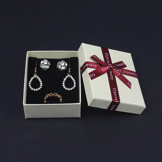 Fashion Gift Ring Earrings Display Jewelry Accessories Packing Box