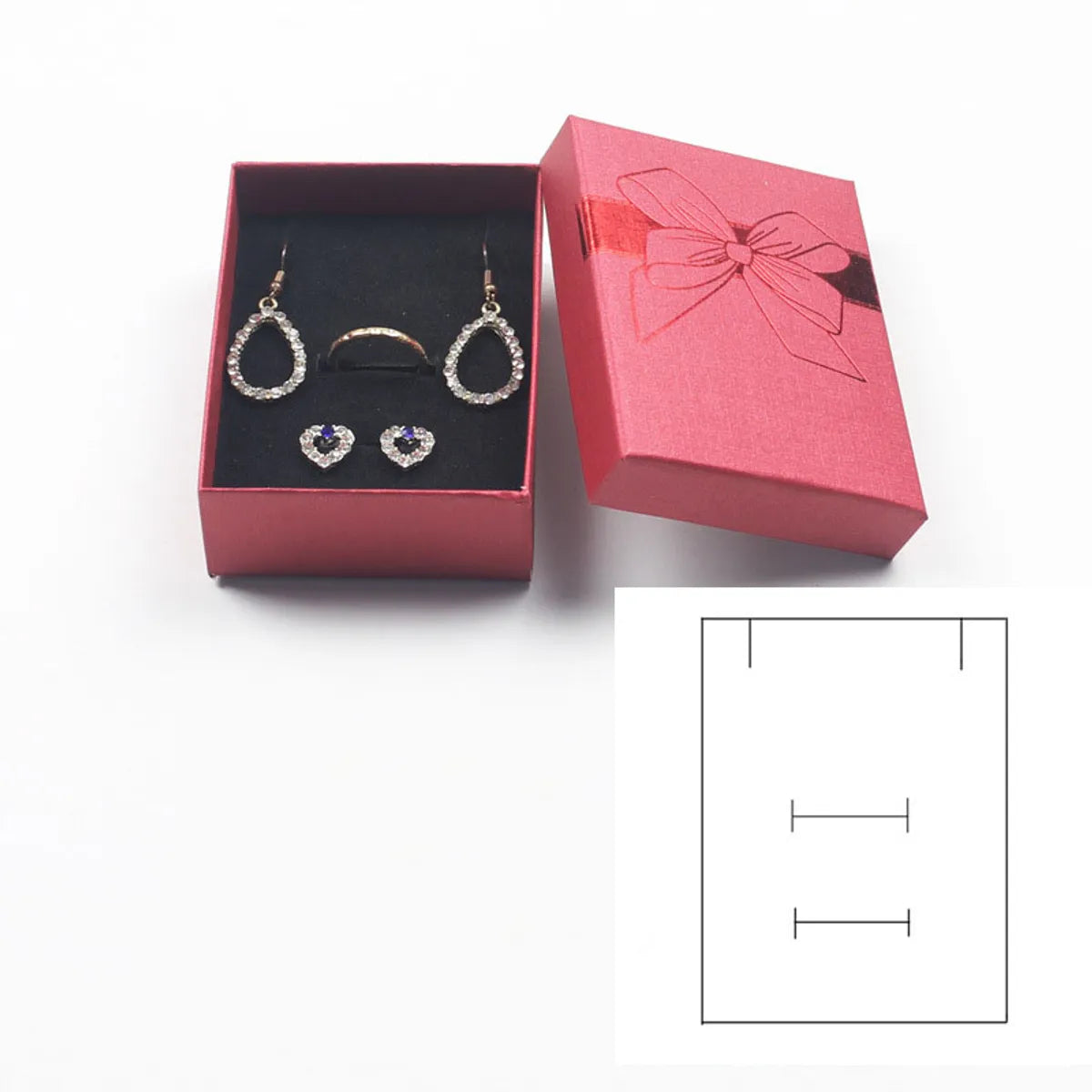 Fashion Gift Ring Earrings Display Jewelry Accessories Packing Box