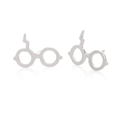 Fashion Glasses Titanium Steel Ear Studs Plating No Inlaid Stainless Steel Earrings