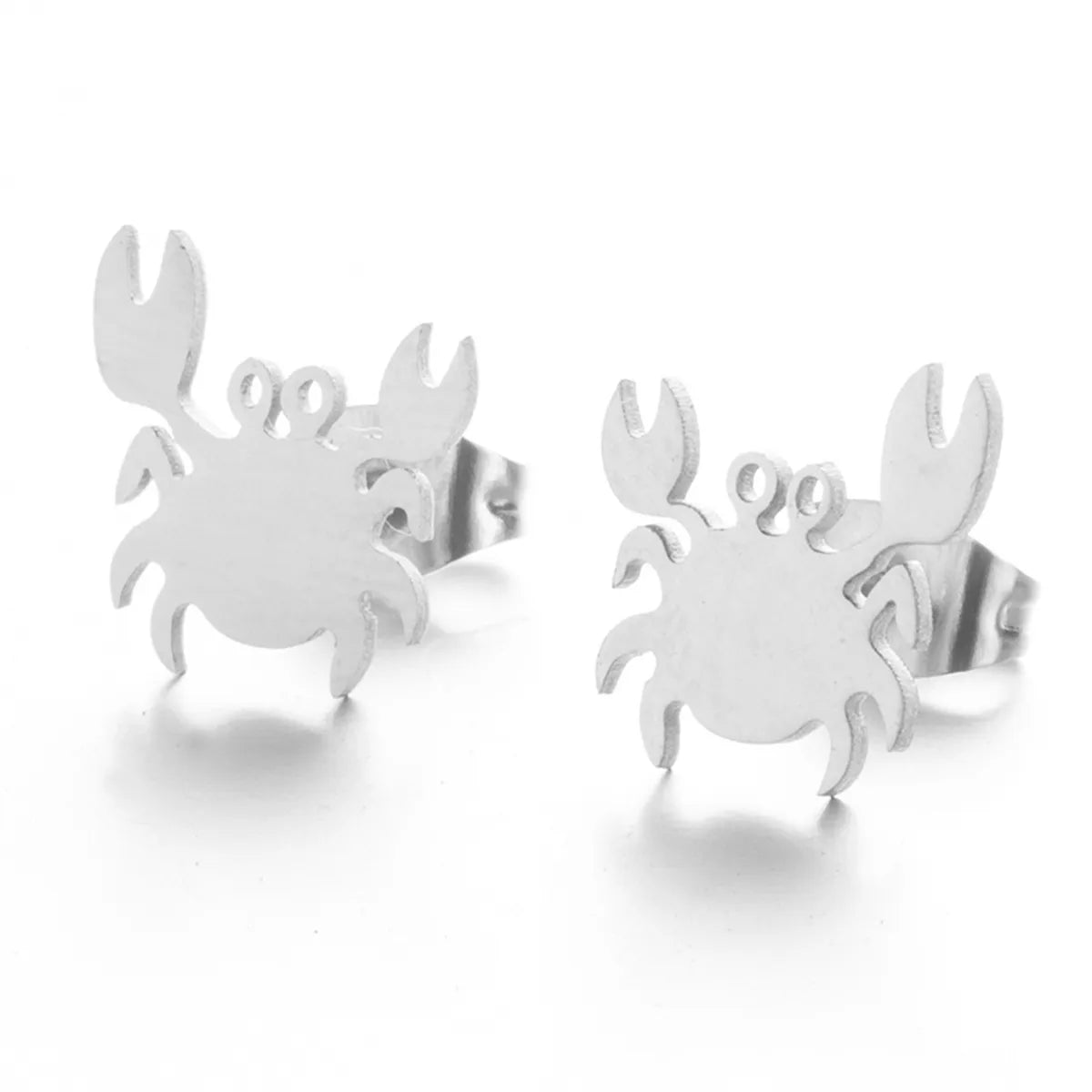 Simple Style Crab Alloy No Inlaid Earrings Ear Studs