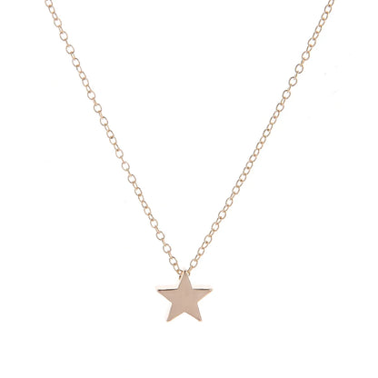 Fashion Glossy Thickened Star Alloy Pendant Collarbone Necklace