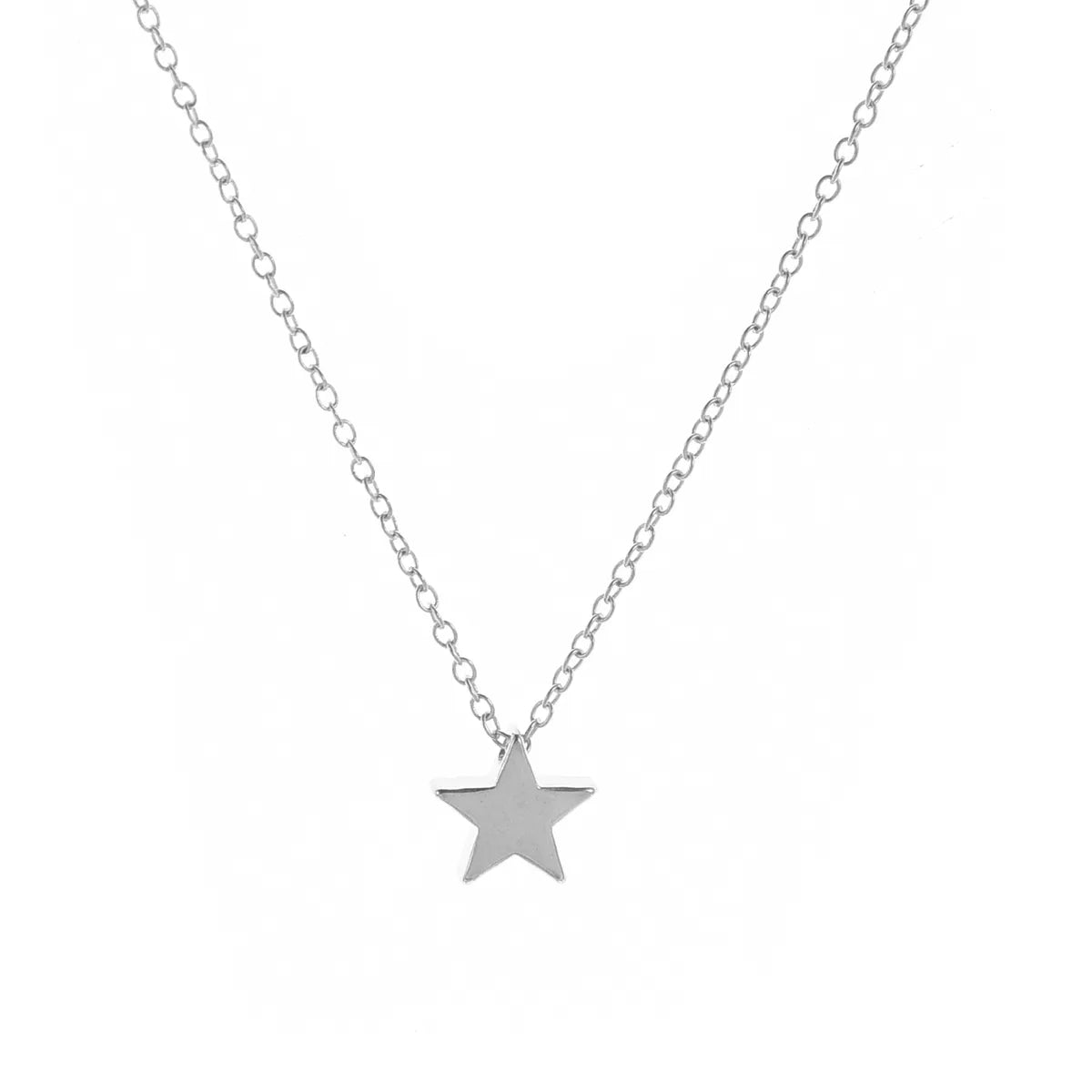 Fashion Glossy Thickened Star Alloy Pendant Collarbone Necklace