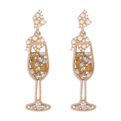 Fashion Goblet Creative Diamond Earrings