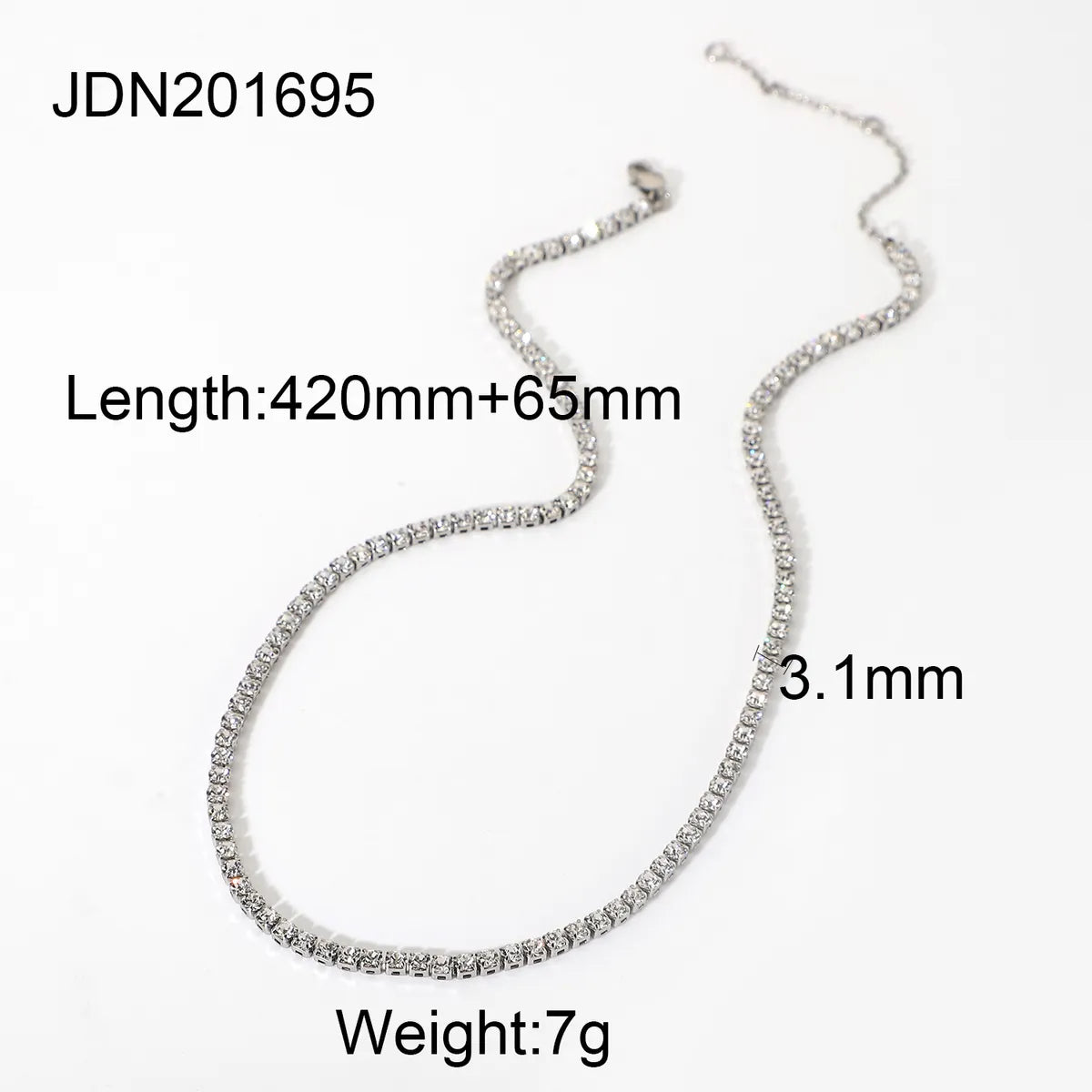 Simple Style Stainless Steel Titanium Steel Plating Necklace