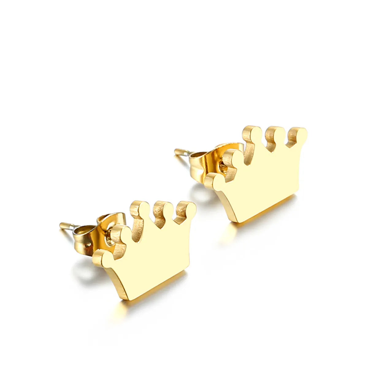 Ornament Wholesale Fashion Trend Gold Crown Stud Earring Female Personality Girlfriends Birthday Gift Earrings