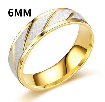 Fashion Golden Slash Stainless Steel Ring Wholesale Nihaojewelry