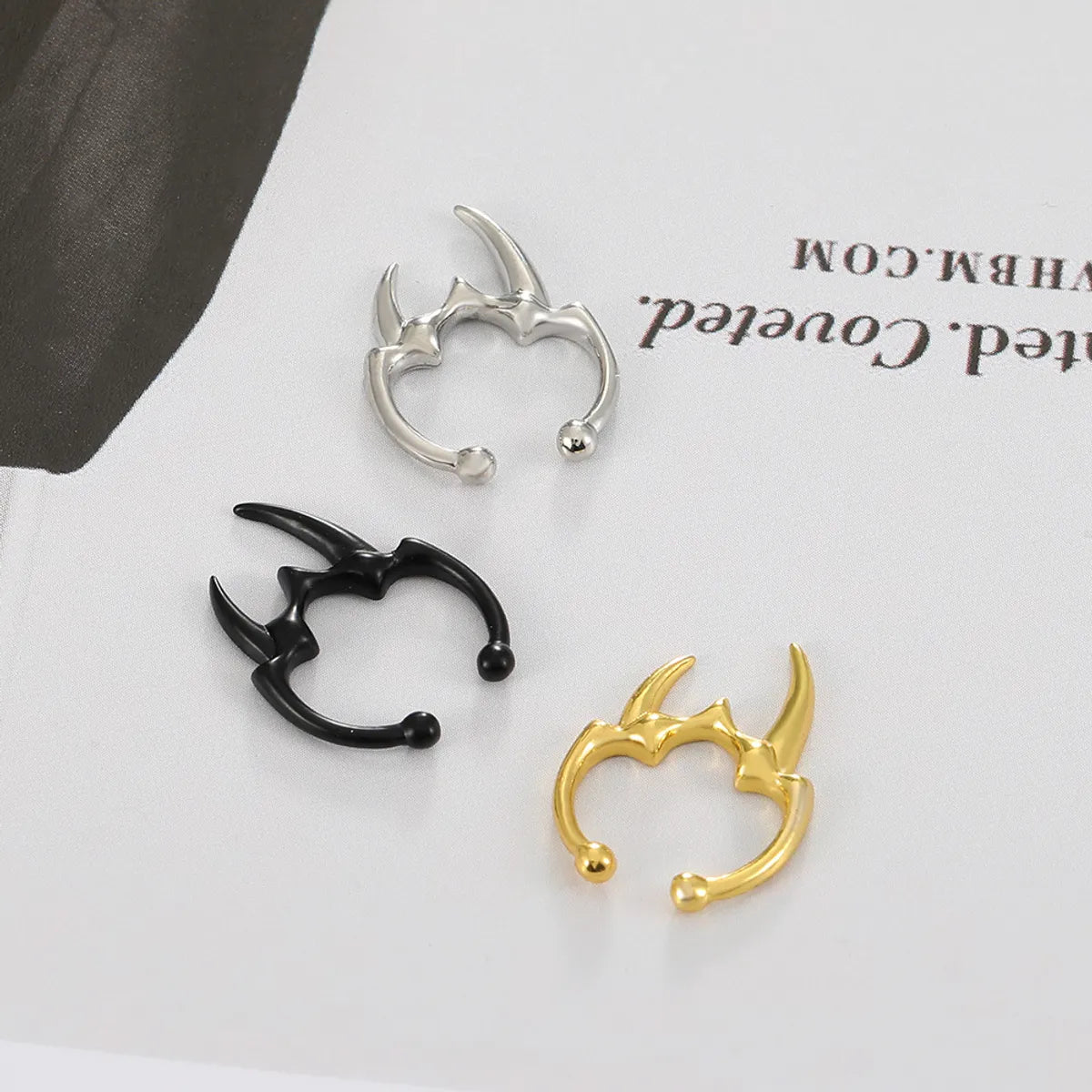 Fashion Gothic Irregular Horn Nasal Splint Non-perforated Nose Ring