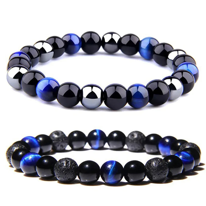 Fashion Gradient Color Natural Stone Beaded Bracelets 1 Piece