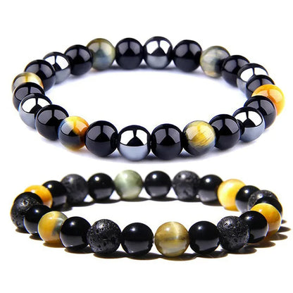 Fashion Gradient Color Natural Stone Beaded Bracelets 1 Piece