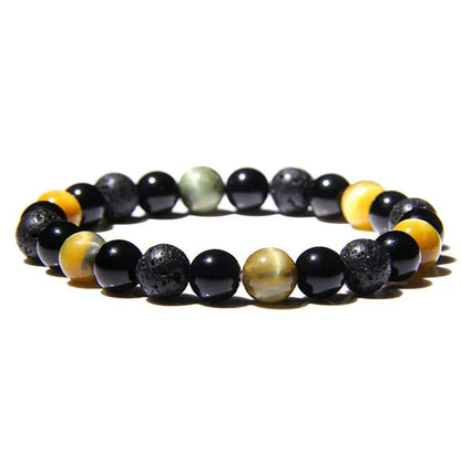 Fashion Gradient Color Natural Stone Beaded Bracelets 1 Piece