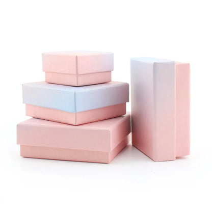 Fashion Gradient Color Paper Valentine'S Day Jewelry Boxes