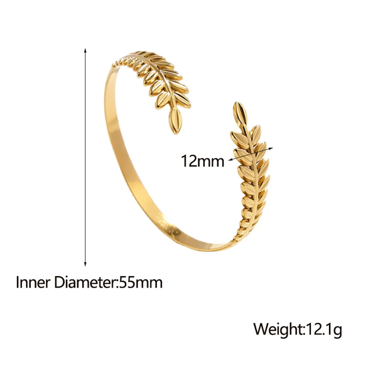 Fashion Grain Titanium Steel Plating Bangle 1 Piece