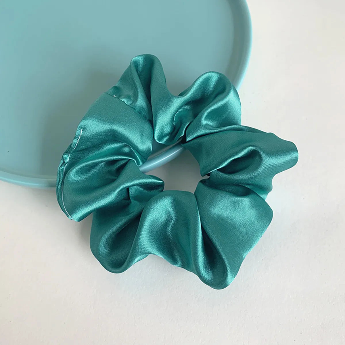 Fashion Green Blue Hair Rope Simple Solid Color Hair Scrunchies