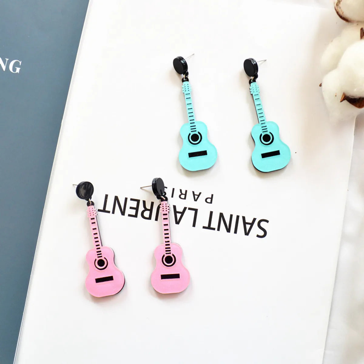 Fashion Guitar Arylic Women's Drop Earrings 1 Pair