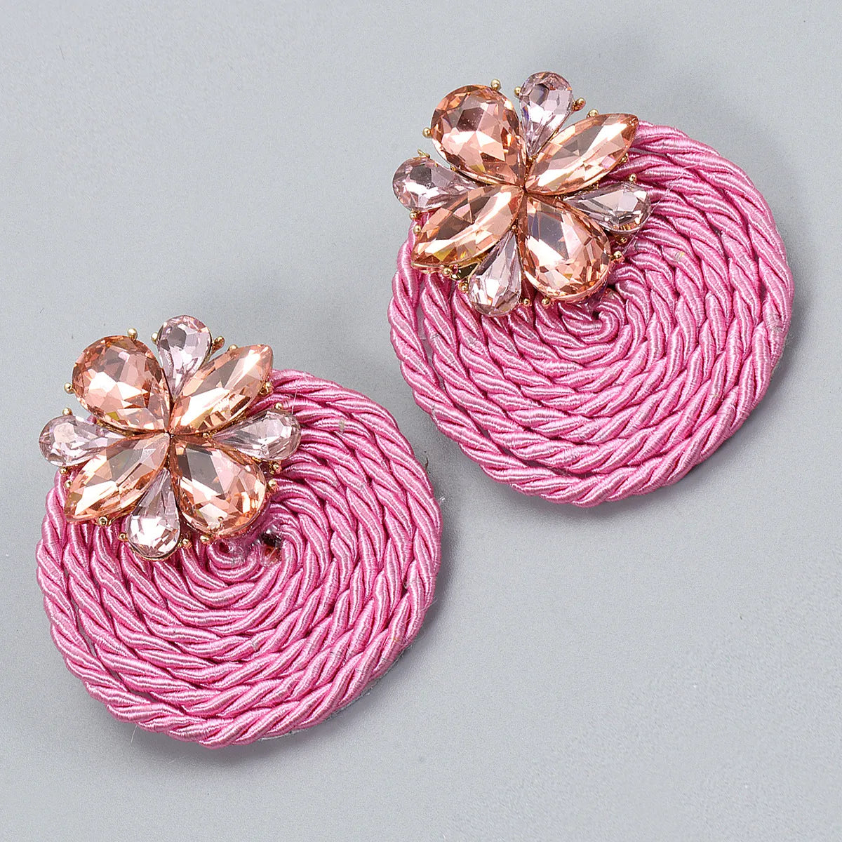 Fashion Hand-woven Round Earrings