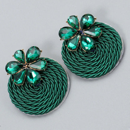 Fashion Hand-woven Round Earrings