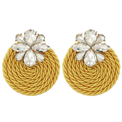 Fashion Hand-woven Round Earrings