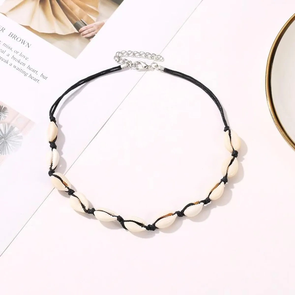 Fashion Hand-Woven Shell Necklace Choker Nhdp145320