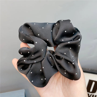 Fashion Head Rope  New Headwear Full Diamond Solid Color Hair Scrunchies