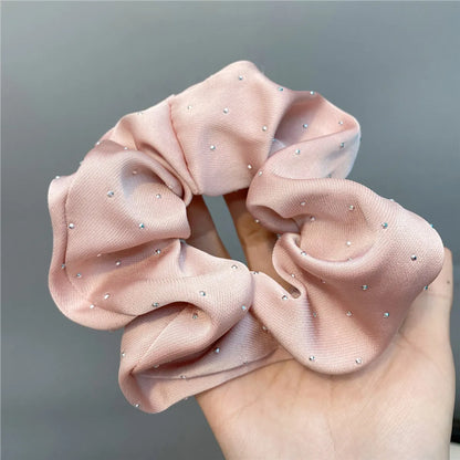 Fashion Head Rope  New Headwear Full Diamond Solid Color Hair Scrunchies