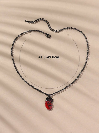 Fashion Heart Resin Women's Pendant Necklace