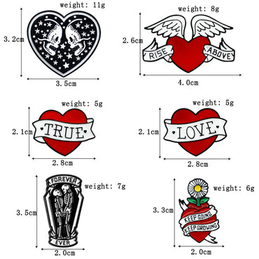 Fashion Heart Shape Alloy Enamel Flowers Unisex Brooches