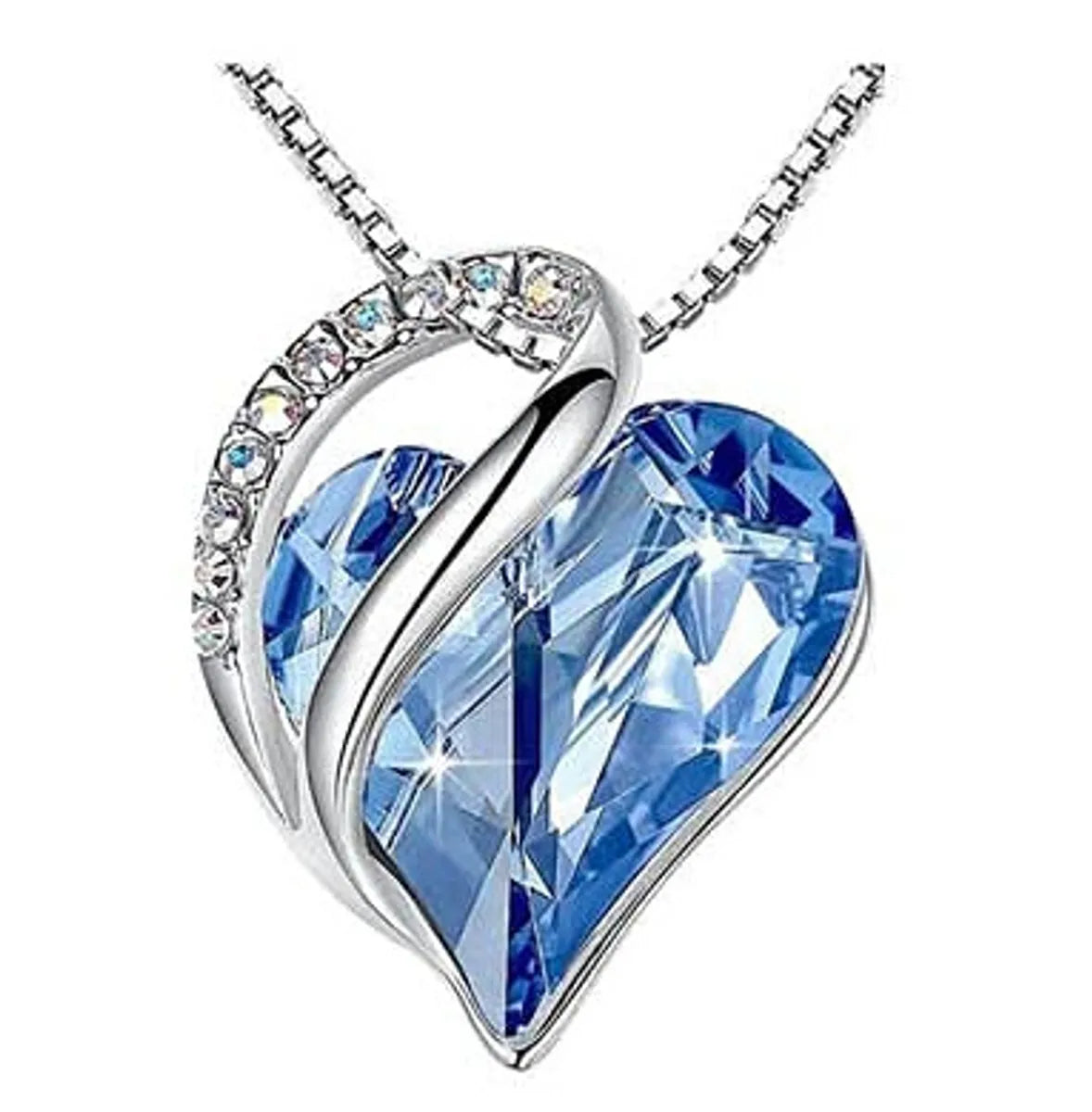 Fashion Heart Shape Alloy Plating Artificial Gemstones Necklace