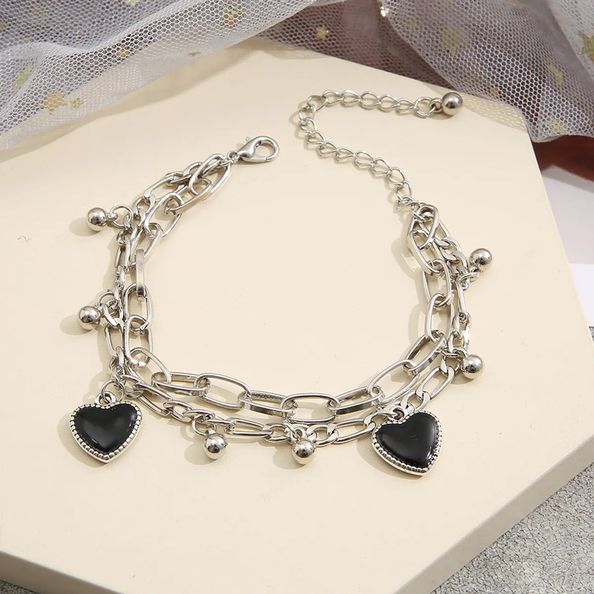 Fashion Heart Shape Alloy Plating Bracelets