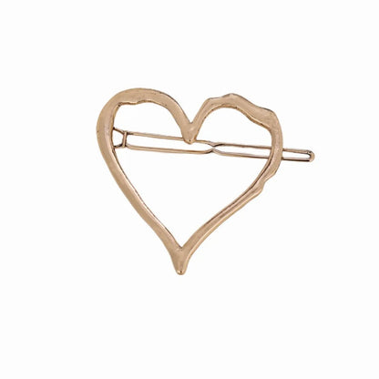 Women'S Fashion Heart Shape Alloy Plating Hair Clip