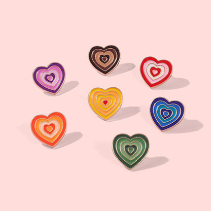 Fashion Heart Shape Alloy Plating Unisex Brooches