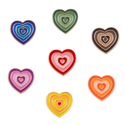 Fashion Heart Shape Alloy Plating Unisex Brooches