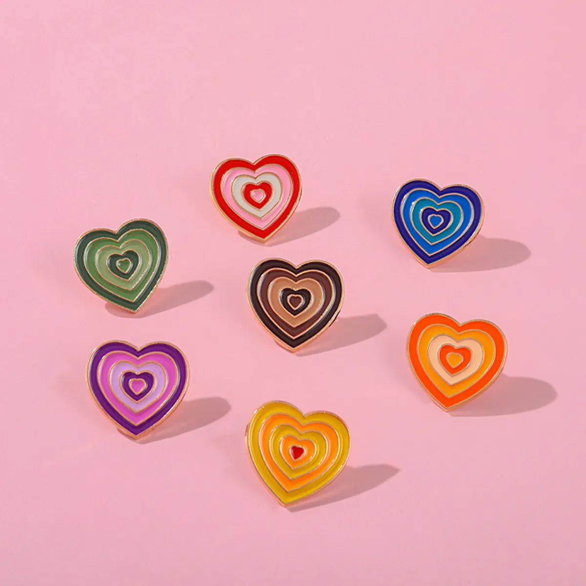 Fashion Heart Shape Alloy Plating Unisex Brooches