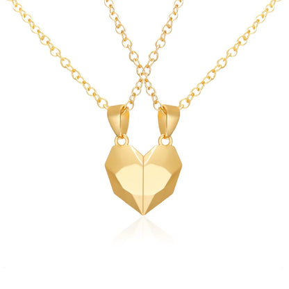 Fashion Heart Shape Alloy Plating Unisex Pendant Necklace 1 Set