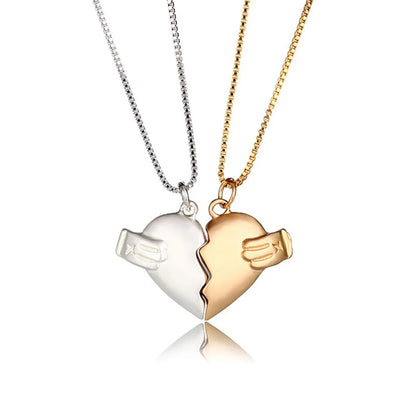 Fashion Heart Shape Alloy Plating Unisex Pendant Necklace 1 Set